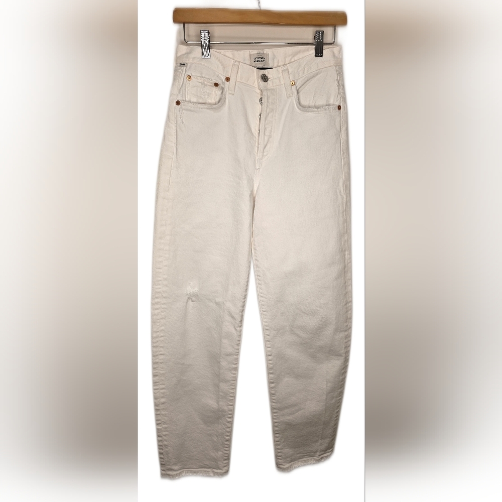 Citizens Of Humanity High Rise Jeans in Cream